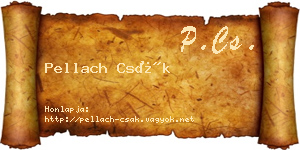 Pellach Csák névjegykártya